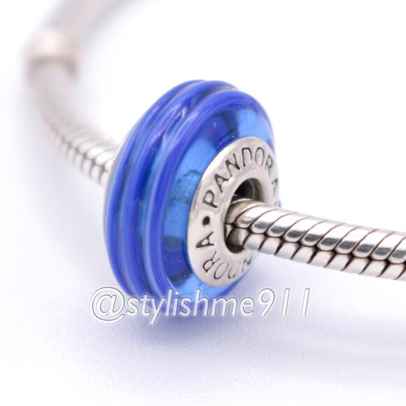Authentic PANDORA Blue Ribbon Murano Glass - 790612 - Picture 2 of 10